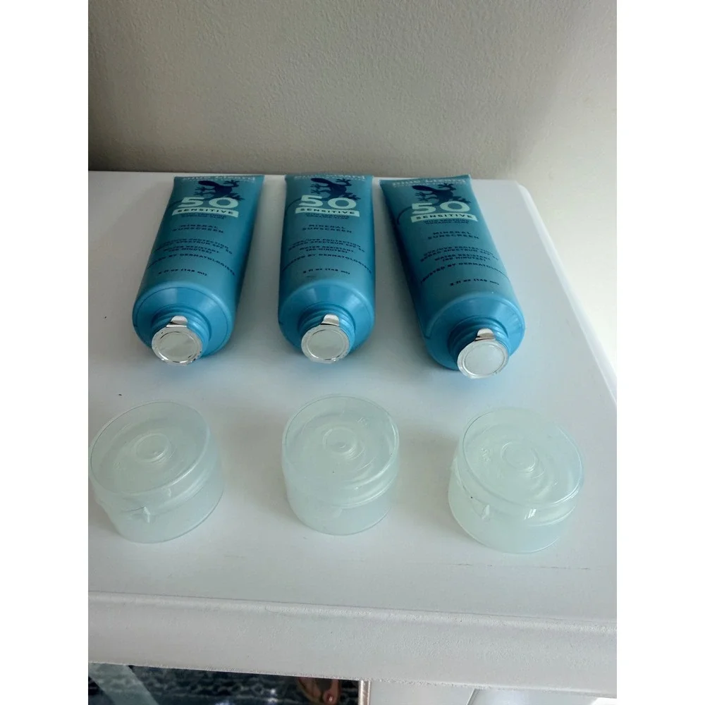 Blue Lizard Sunscreen Sensitive SPF 50 3-Pack 5oz Mineral Aloe NWT EXP 2028